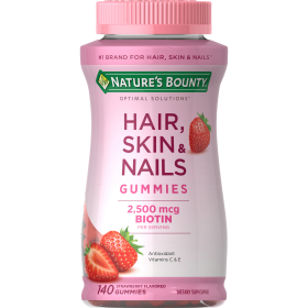 Nature's Bounty Hair Skin and Nails Vitamins With Biotin Gummies; 140 Count