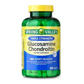 Spring Valley Triple Strength Glucosamine Chondroitin Tablets Dietary Supplement; 160 Count