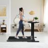 2-in-1 Under Desk Folding Treadmill Foldable Walking Pad with Remote Control Wireless App Control Free Installation Jogging Machine For Home Office