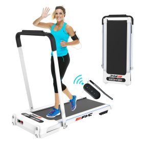 FYC 2 in 1 Under Desk Treadmill - 3.5 HP Folding Treadmill for Home, Installation-Free Foldable Treadmill Compact Electric Running Machine