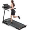 Electric Motorized Treadmill with Audio Speakers; Max. 10 MPH and Incline for Home Gym