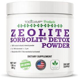 Sorbolit Zeolite Detox Powder 7.05oz Clinoptilolite Zeolite Powder Sorbolit 1 - 2 µm Zeolite Clinoptilolite Powder Supplement for Liver Detox 200 Days