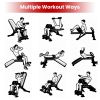 Adjustable Weight Bench with Preacher Curl Pad Resistance Bands Leg Extension Foldable Strength Training Workout Bench for Home Gym Full Body Exercise