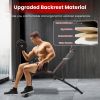 Adjustable Weight Bench with Preacher Curl Pad Resistance Bands Leg Extension Foldable Strength Training Workout Bench for Home Gym Full Body Exercise