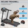 Fitshow App Home Foldable Treadmill with Incline, Folding Treadmill for Home Workout