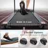 Electric Motorized Treadmill with Audio Speakers; Max. 10 MPH and Incline for Home Gym