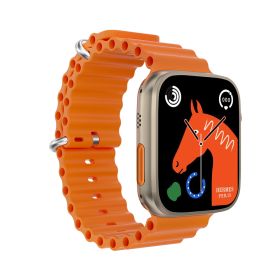 S8Ultra smart watch NFC sports step record heart rate blood pressure blood oxygen Bluetooth bracelet (select: smartwatch-orange)