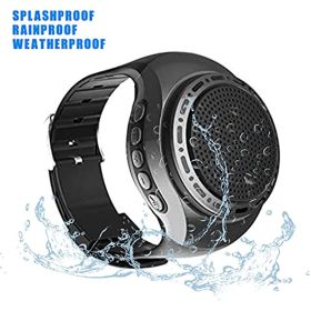 Wearable Waterproof Wireless Portable Bluetooth Speaker Watch; with MP3 Player & FM Radio & Selfie & Ultra Long Standby Time for Running; Hiking; Clim (Color: Blue)