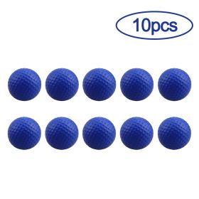 10Pcs Golf Balls PU Foam Elastic Indoor Outdoor Golf Practice Driving Range Children Putting Golf Supplies (Color: Blue, Ships From: CN)