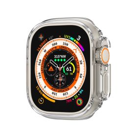 Soft TPU Shockproof Ultra-Thin Anti-Scratch Frame Compatible With Apple Watch Ultra 49mm[NO Screen Protector] (Color: Transparent-49MM)