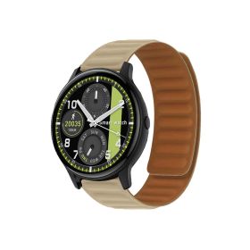 MagPRO Smartwatch With Magnetic Belt And Activity Tracker (Color: Round - Khaki)