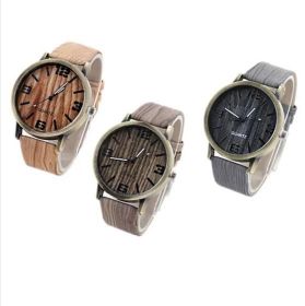 Woodchuck Wood Grain Style Exotic Watches (Color: Birch Gray)