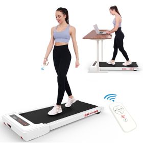 Walking Pad Treadmill Under Desk,Portable Mini Treadmill 265 lbs Capacity with Remote Control,Installation-Free Jogging Machine for Home/Office (Color: White)