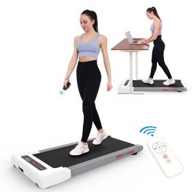 Walking Pad Treadmill Under Desk,Portable Mini Treadmill 265 lbs Capacity with Remote Control,Installation-Free Jogging Machine for Home/Office (Color: Grey)