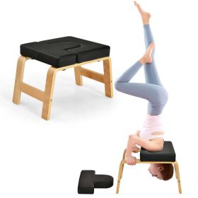 Sports Recreation Balance Training Yoga Inversion Headstand Bench (Color: Black B, Type: Yoga Headstand Bench)