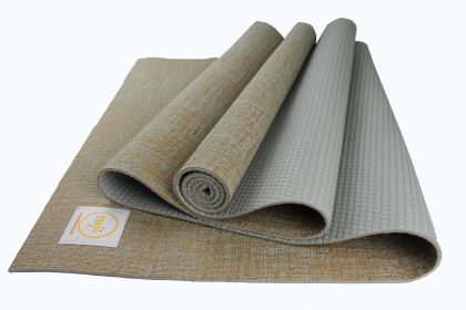 Jute Premium Eco Yoga Mat (Color: Gray)